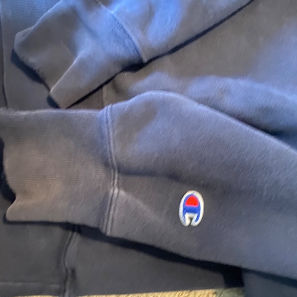 Champion Reverse Weave Navy Blue Unisex Sweatshirt Crewneck - Picture 2 of 3